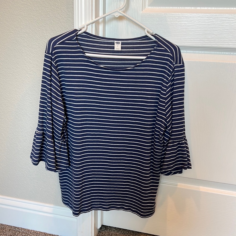 Striped peplum top